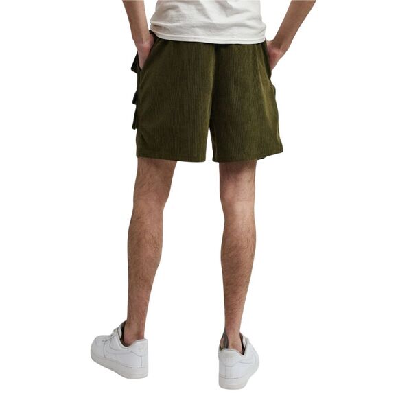 Reason Corduroy Cargo Shorts Men’s XL Olive Green Utility Pull-On - Picture 7 of 8